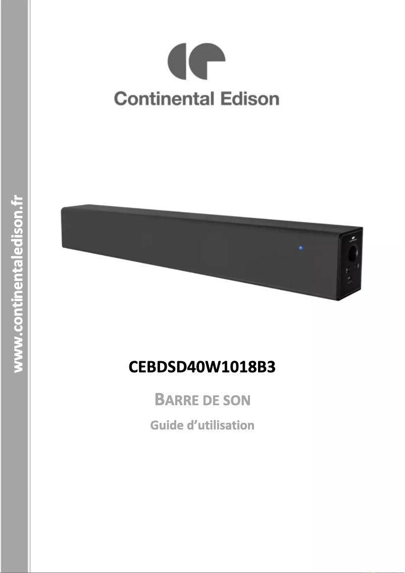 Page n°1 - Manuel utilisateur Continental Edison CEBDSD40W1018B3