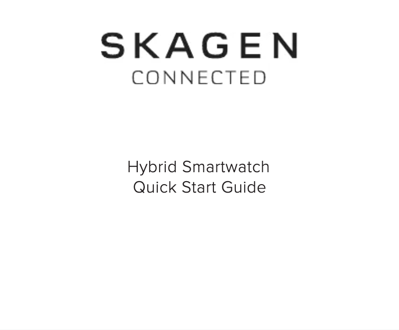 Página 1 del manual Manual de usuario Skagen Hald Connected Hybrid SKT1405