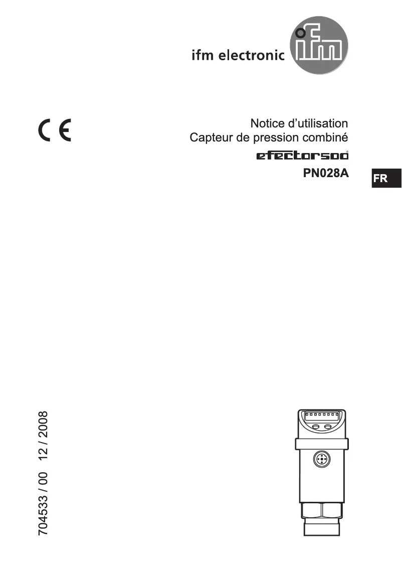 Page n°1 - Manuel utilisateur IFM PN028A