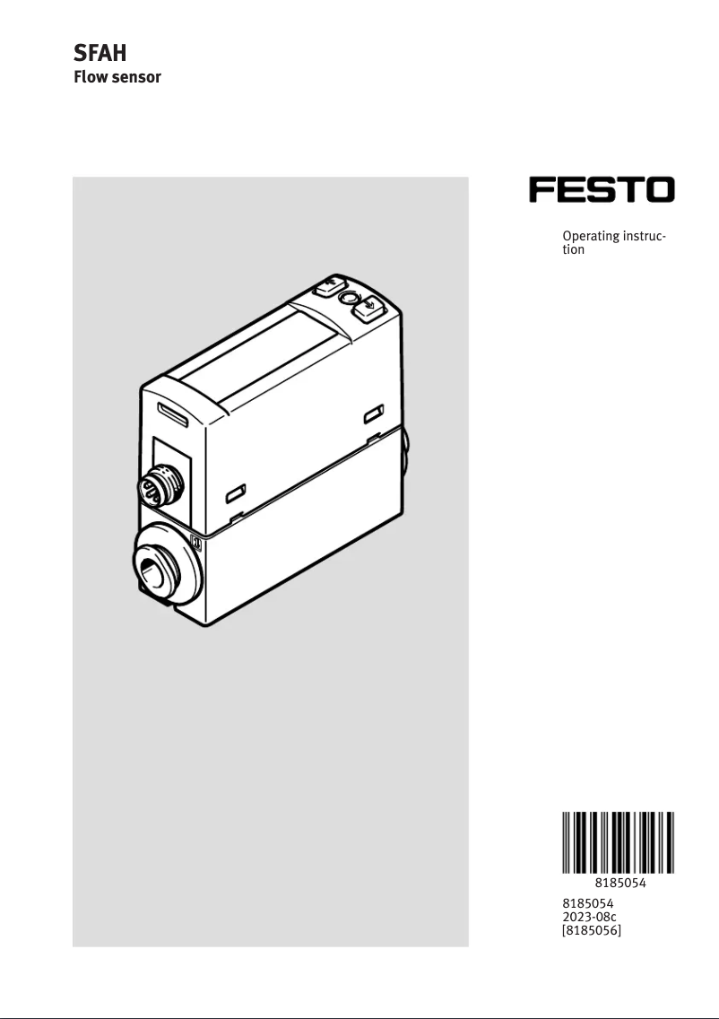 Page 1 de la notice Manuel utilisateur Festo SFAH-50U-G18FS-PNLK-PNVBA-M8