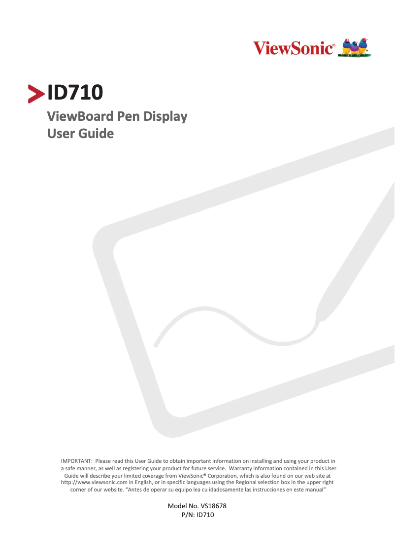 Image de la première page du manuel de l'appareil ID710-BWW