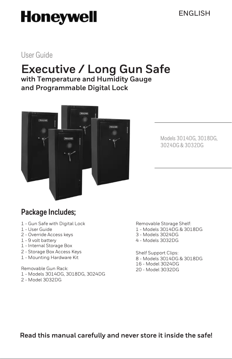 Page 1 de la notice Manuel utilisateur Honeywell 3014DG