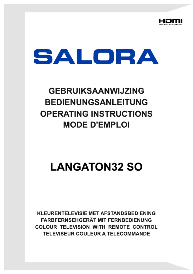 Page 1 de la notice Manuel utilisateur Salora LANGATON32SO
