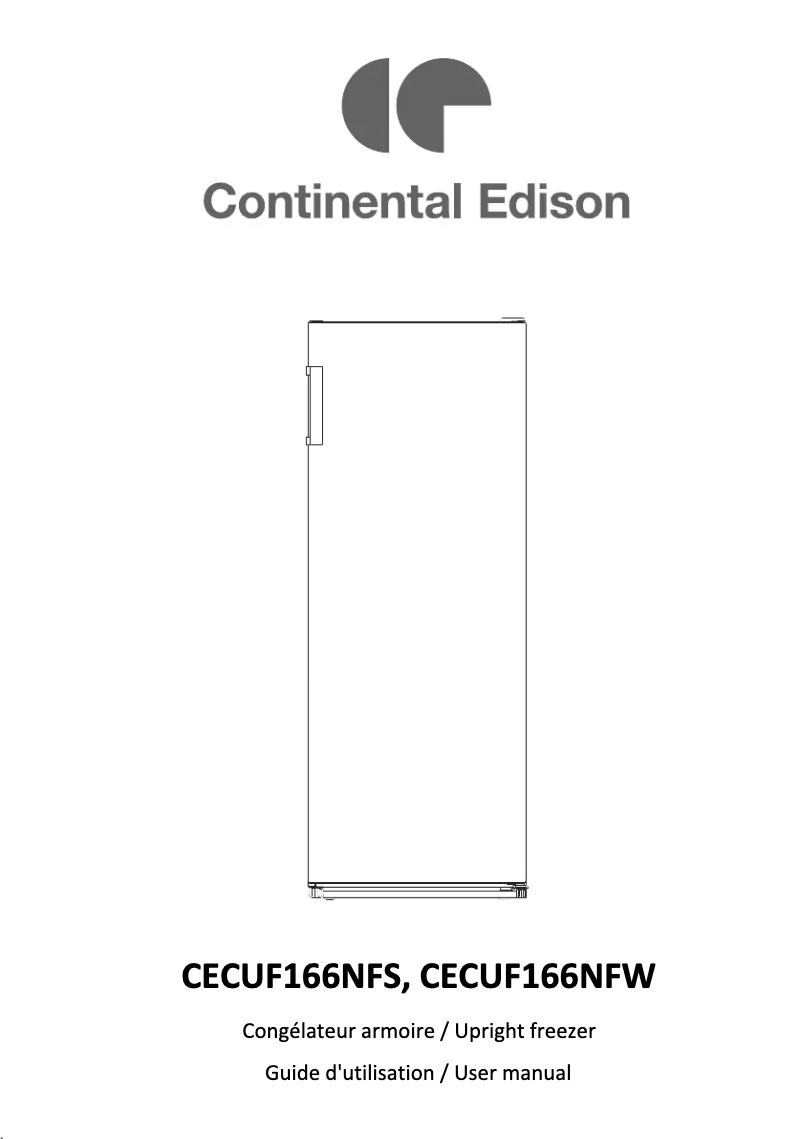 Image de la première page du manuel de l'appareil CECUF166NFW