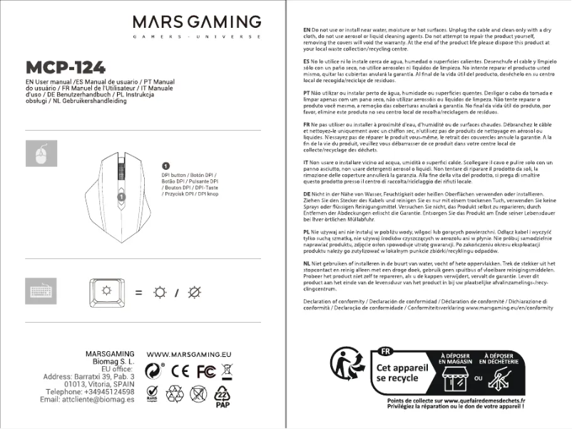 Image de la première page du manuel de l'appareil MCP124
