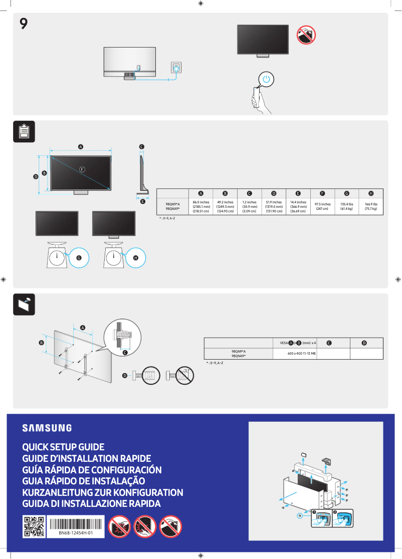 Page n°1 - Manuel utilisateur Samsung QA98QN90AAJ