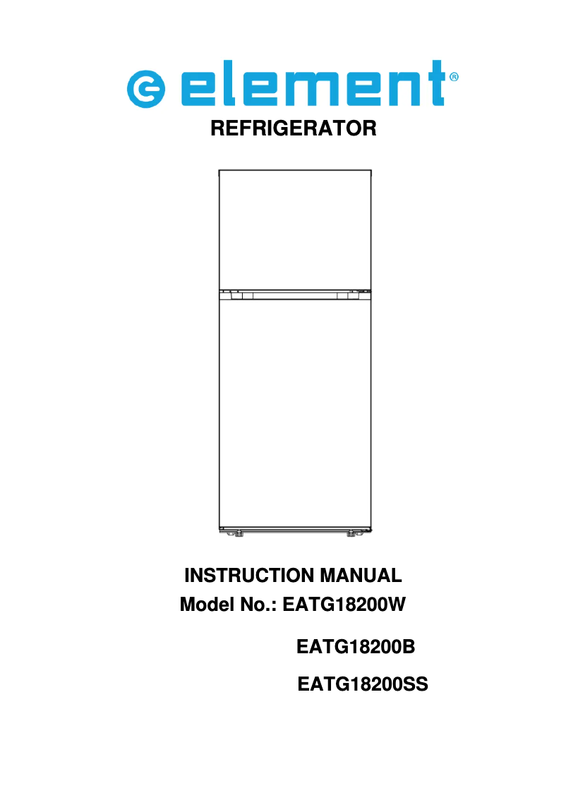Image de la première page du manuel de l'appareil EATG18200W