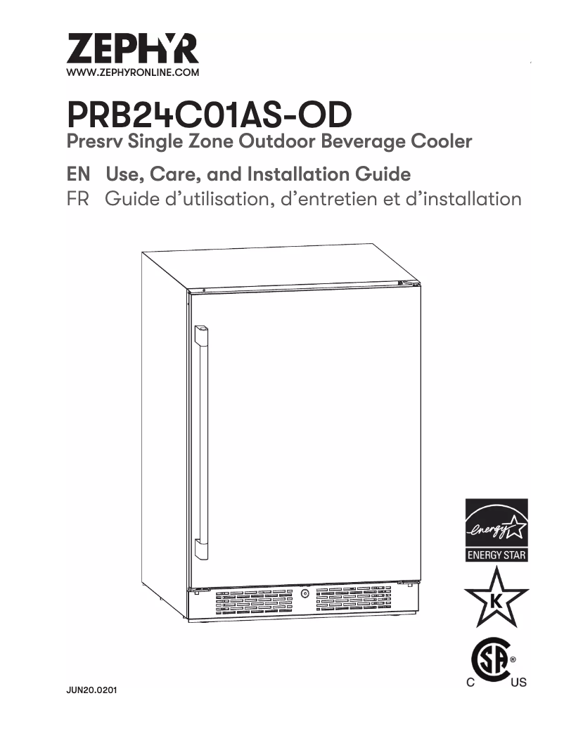 Page n°1 - Manuel utilisateur Zephyr Presrv PRB24C01AS-OD