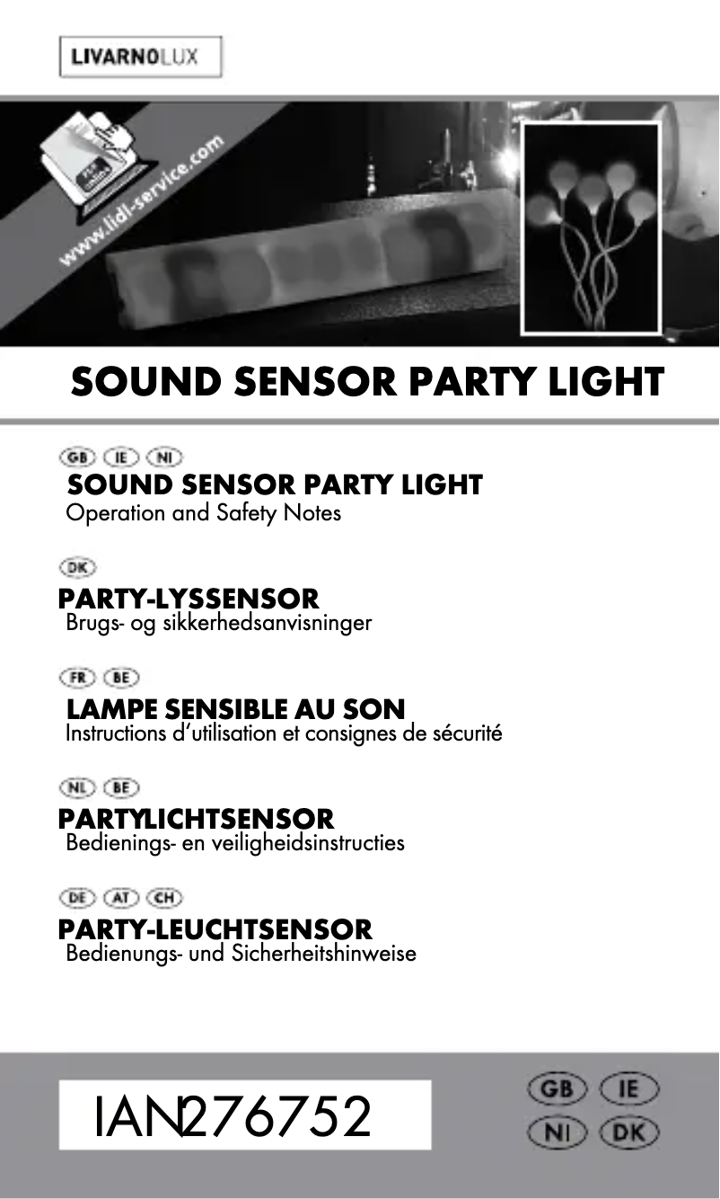 Page 1 de la notice Manuel utilisateur Livarno Lux IAN 276752