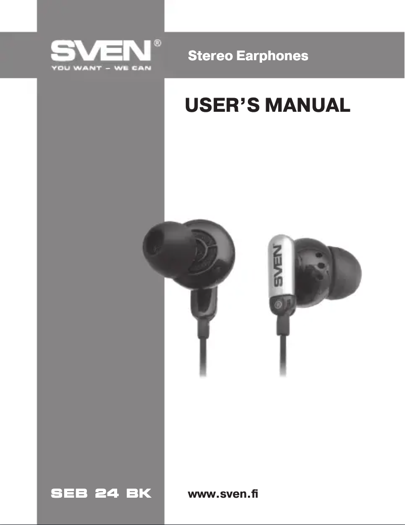 Página 1 del manual Manual de usuario Sven SEB 24 BK