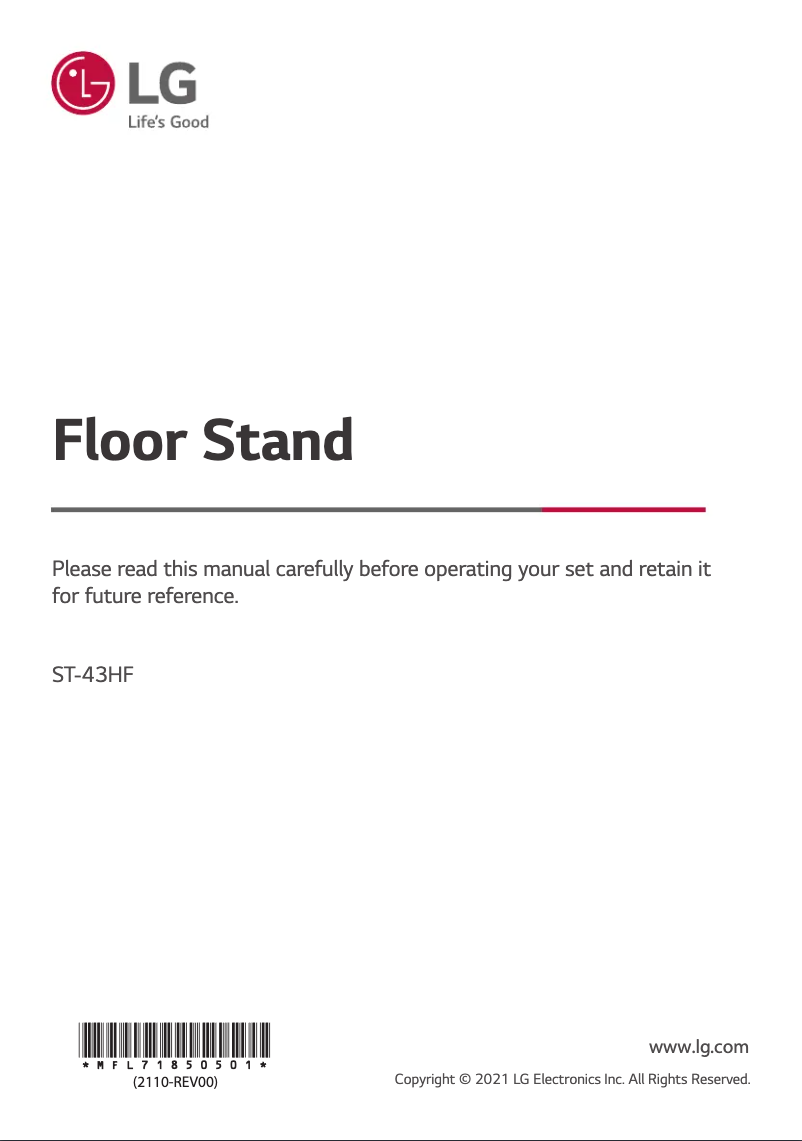 Imagen de la primera página del manual del dispositivo ST-43HF