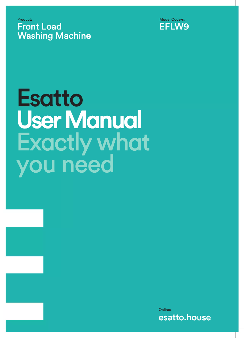 Page n°1 - Manuel utilisateur Esatto EFLW9