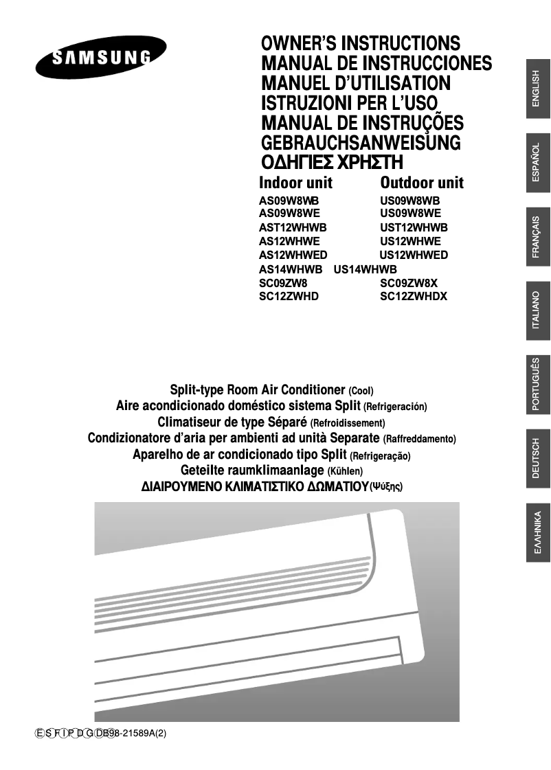 Page n°1 - Manuel utilisateur Samsung SC09ZW8