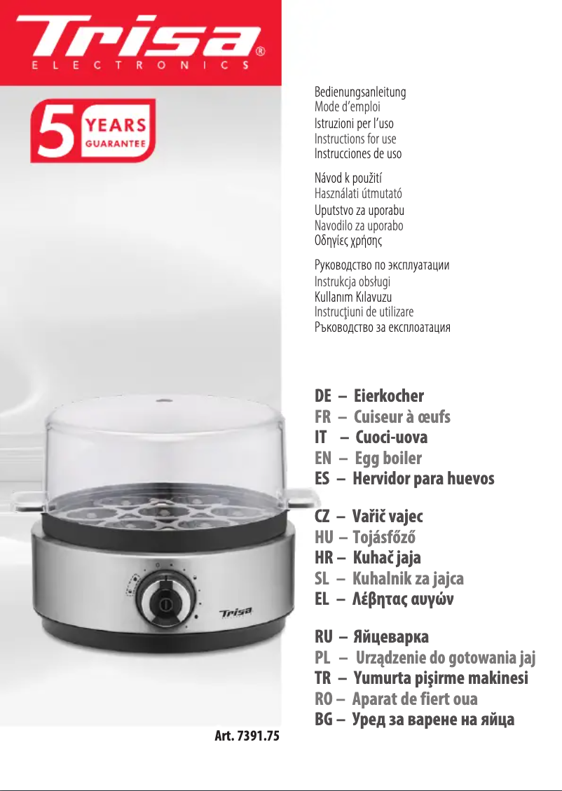 Page n°1 - Manuel utilisateur Trisa Vario Eggs