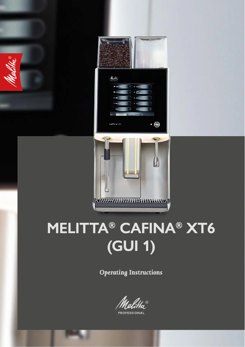 Image de la première page du manuel de l'appareil Cafina XT7
