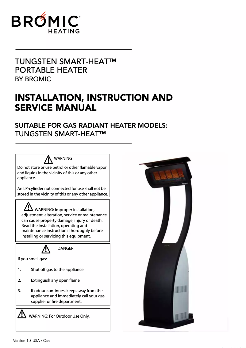 Image de la première page du manuel de l'appareil Tungsten Smart-Heat BH0510005