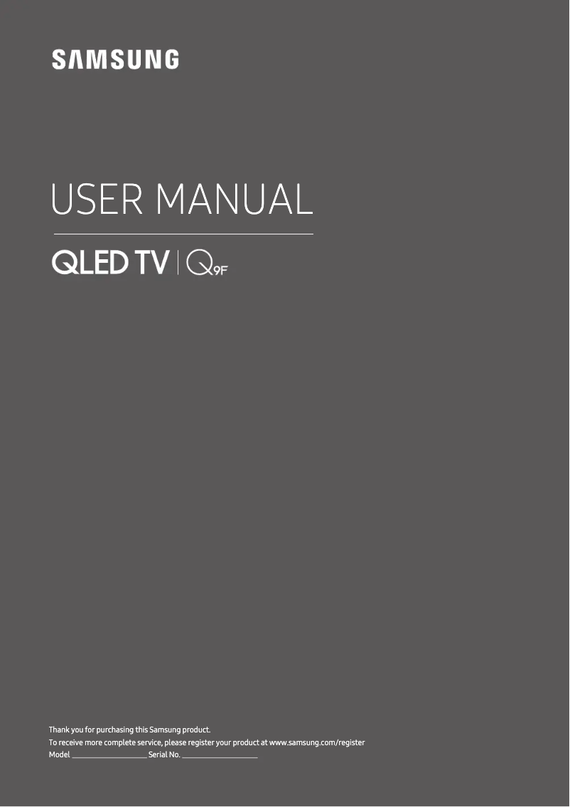 Page n°1 - Manuel utilisateur Samsung QE88Q9FAMT