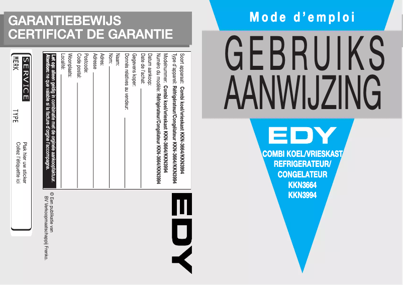 Page n°1 - Manuel utilisateur Edy KKN 3994