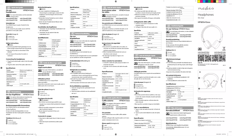Image de la première page du manuel de l'appareil HPWD4101BK