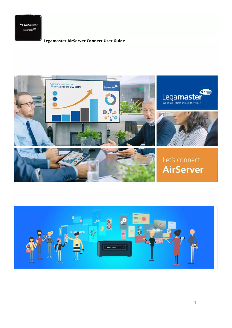 Page n°1 - Manuel utilisateur Legamaster AirServer Connect