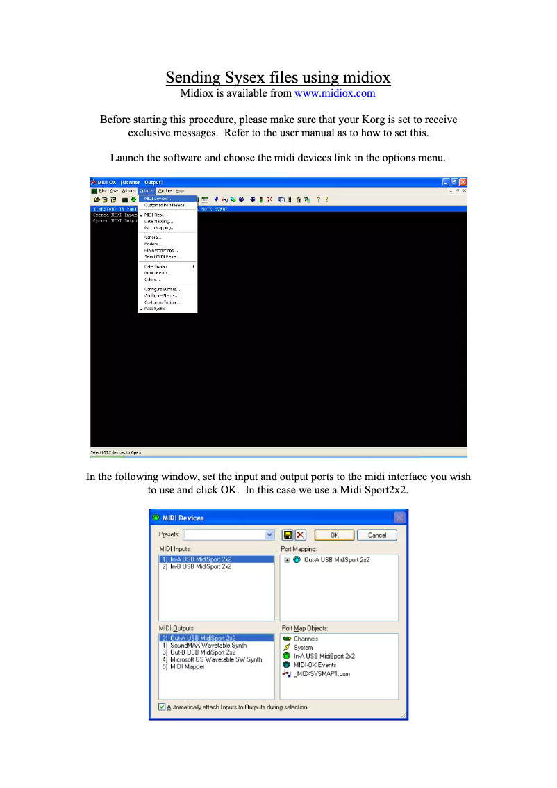 Page n°1 - Manuel utilisateur Korg M1