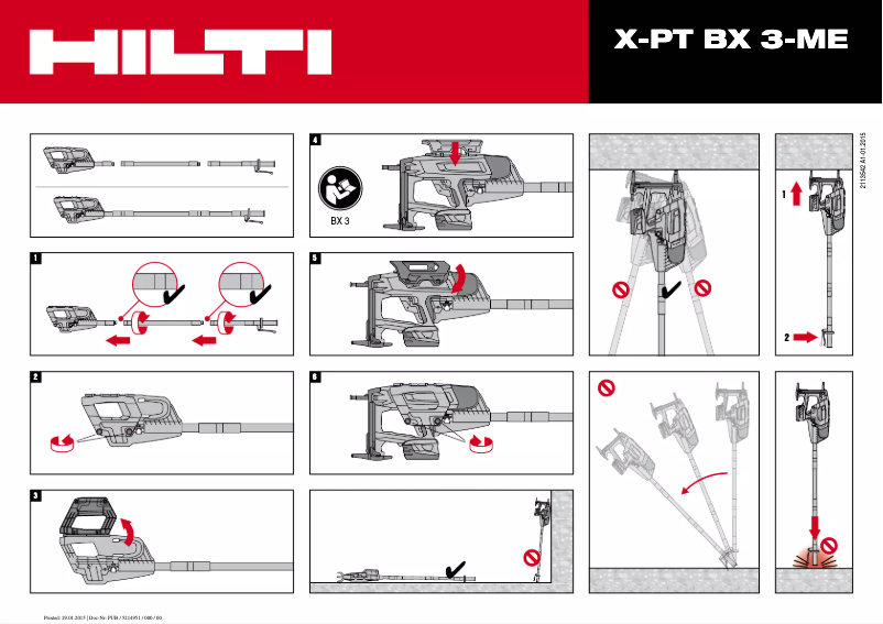 Page n°1 - Instructions / montage Hilti X-MW MX