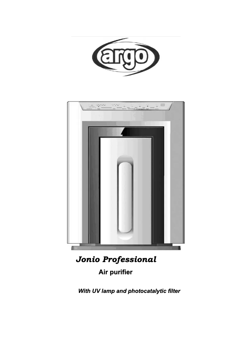 Image de la première page du manuel de l'appareil Jonio Professional