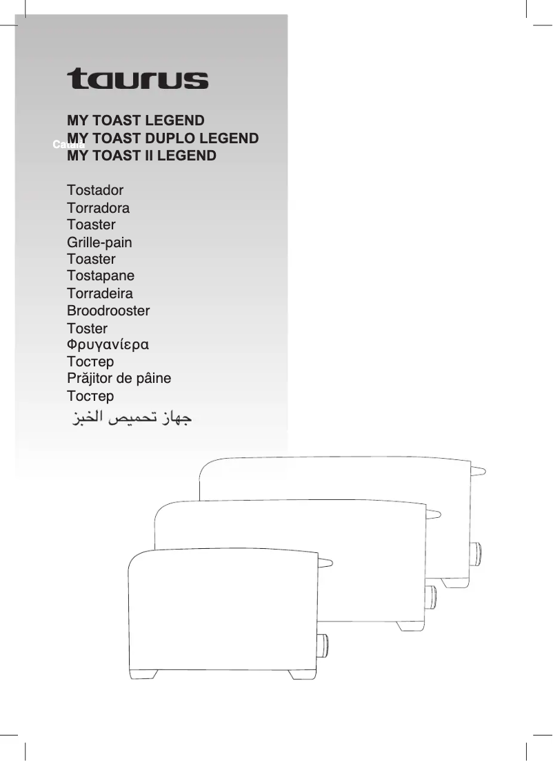 Page 1 de la notice Manuel utilisateur Taurus MyToast Duplo Legend