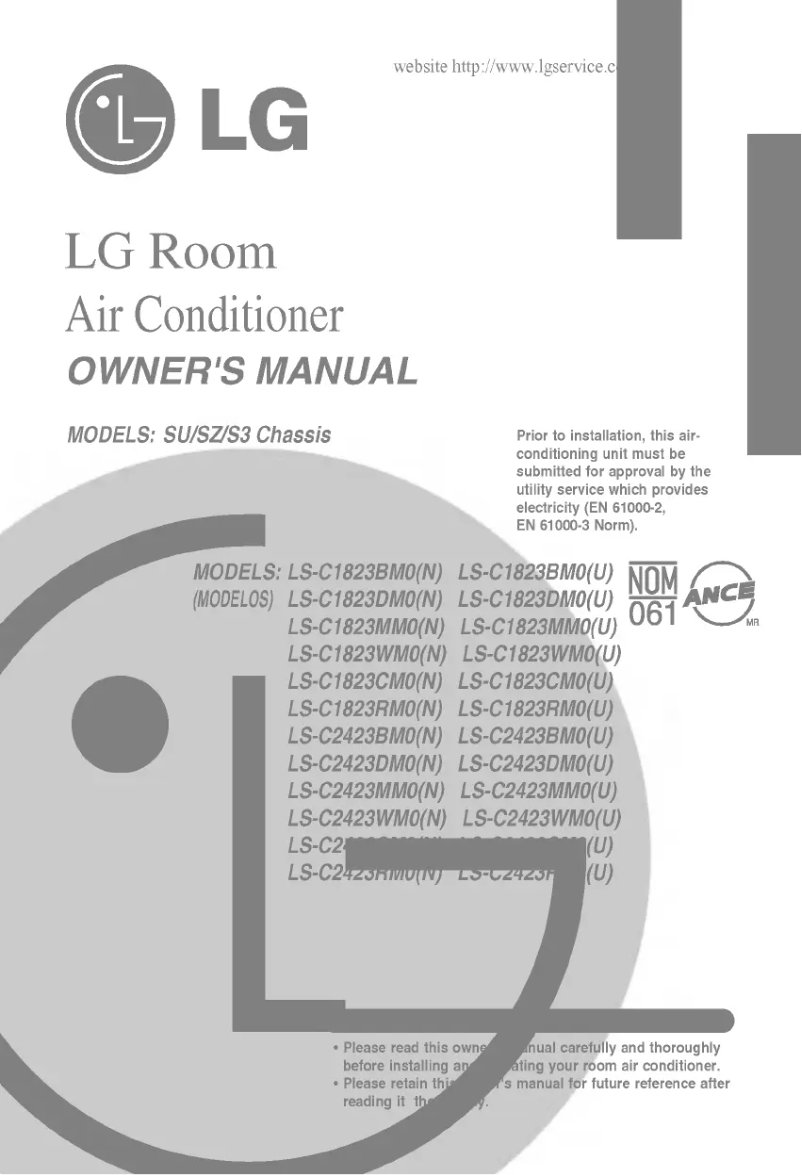 Page n°1 - Manuel utilisateur LG LS-C1823RM0