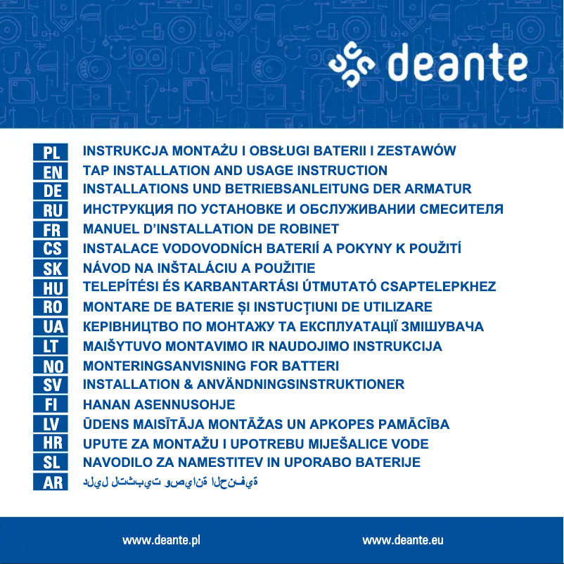 Page n°1 - Manuel utilisateur Deante Alpinia BGA 054L