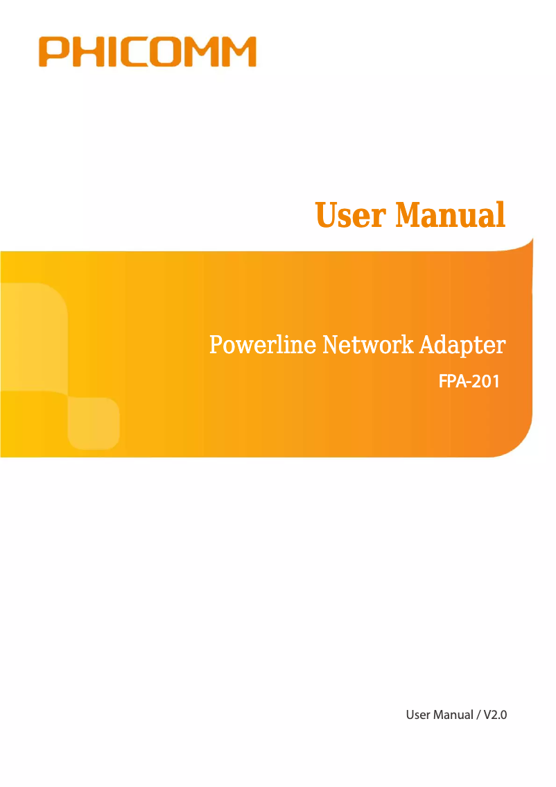 Page n°1 - Manuel utilisateur Phicomm FPA-201