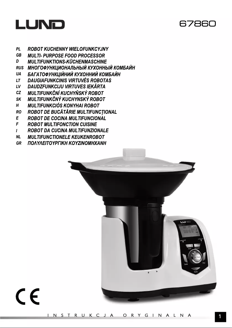 Page 1 de la notice Manuel utilisateur Lund 67860