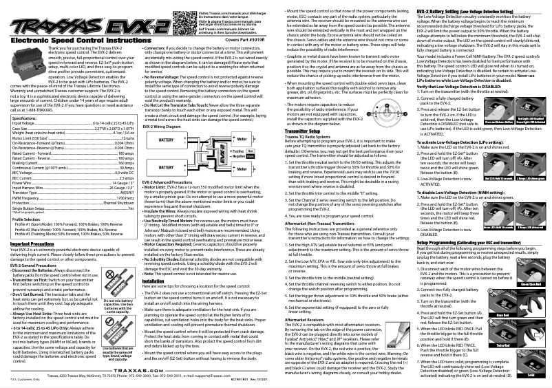 Imagen de la primera página del manual del dispositivo EVX 2