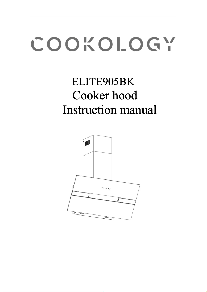 Image de la première page du manuel de l'appareil ELITE905BK
