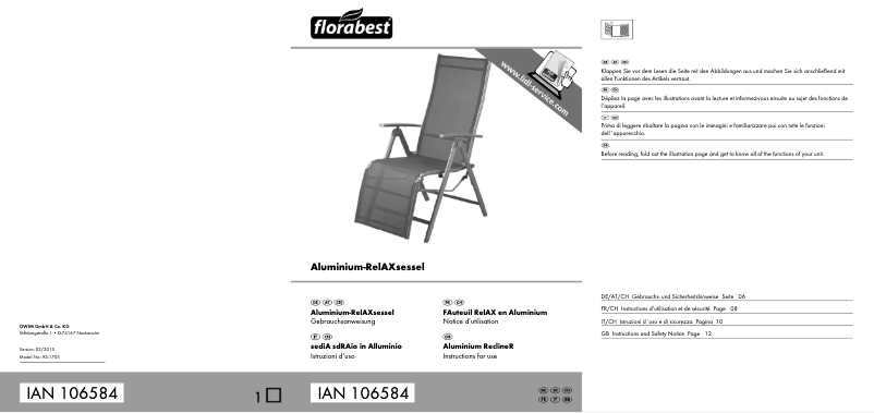 Page 1 de la notice Manuel utilisateur Florabest IAN 106584