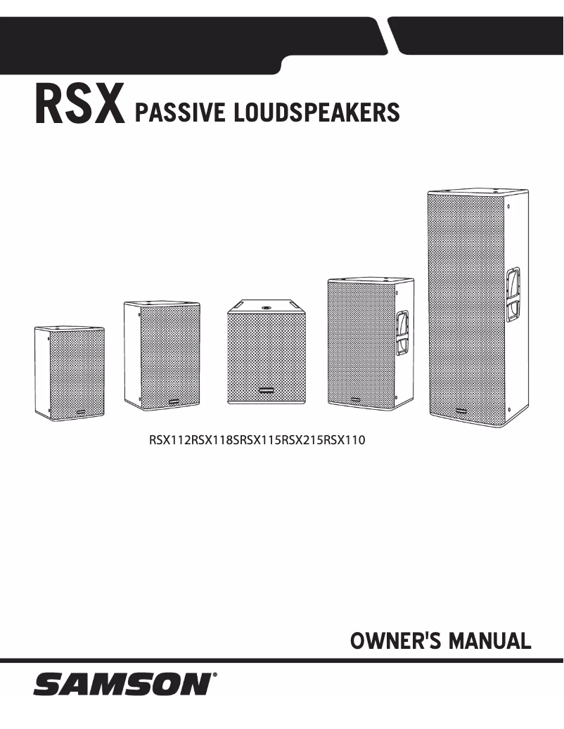 Page n°1 - Manuel utilisateur Samson RSX115