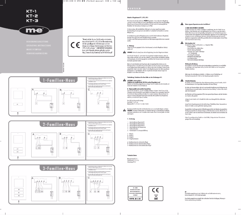 Page 1 de la notice Manuel utilisateur m-e KT-2