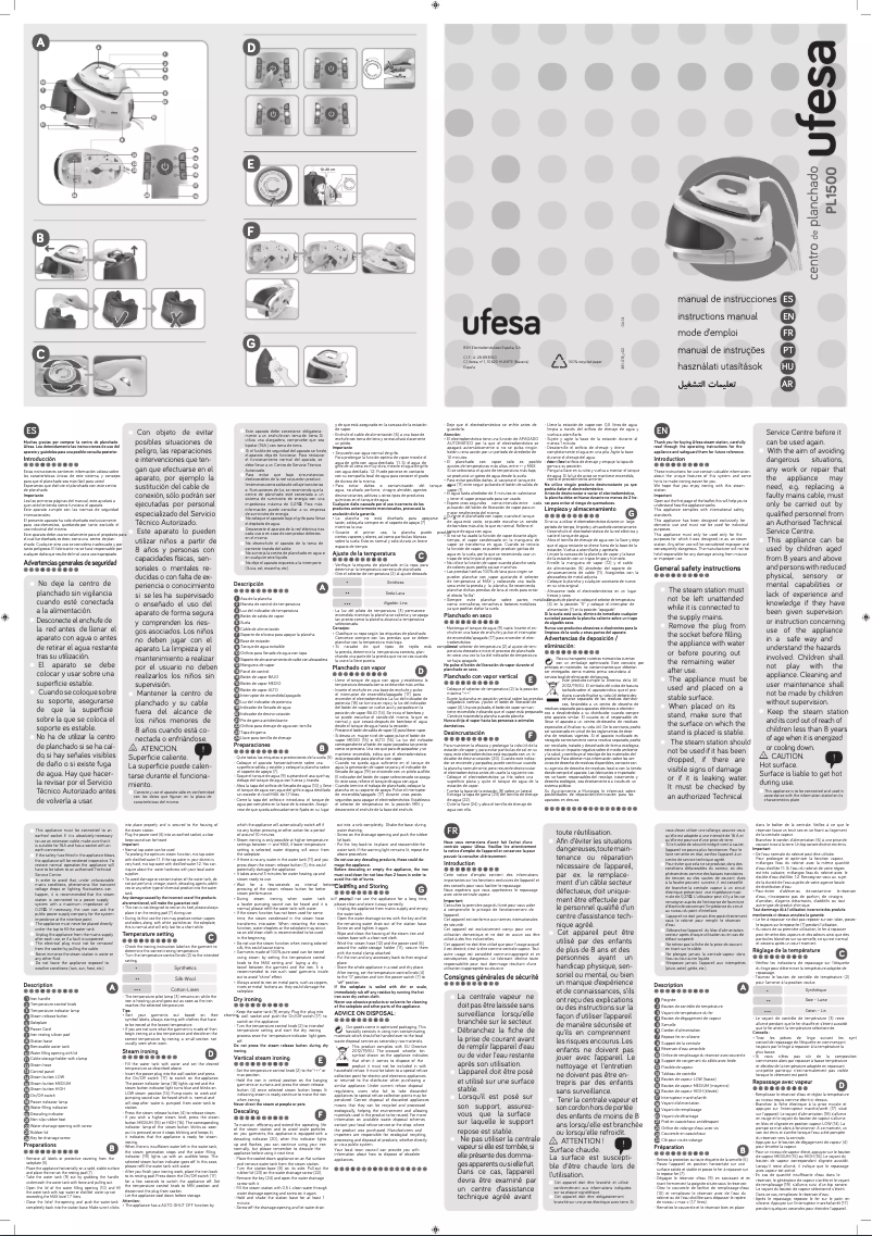 Image de la première page du manuel de l'appareil PL1500