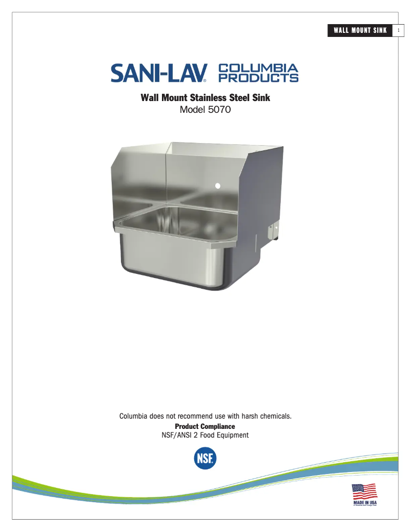 Imagen de la primera página del manual del dispositivo 5070