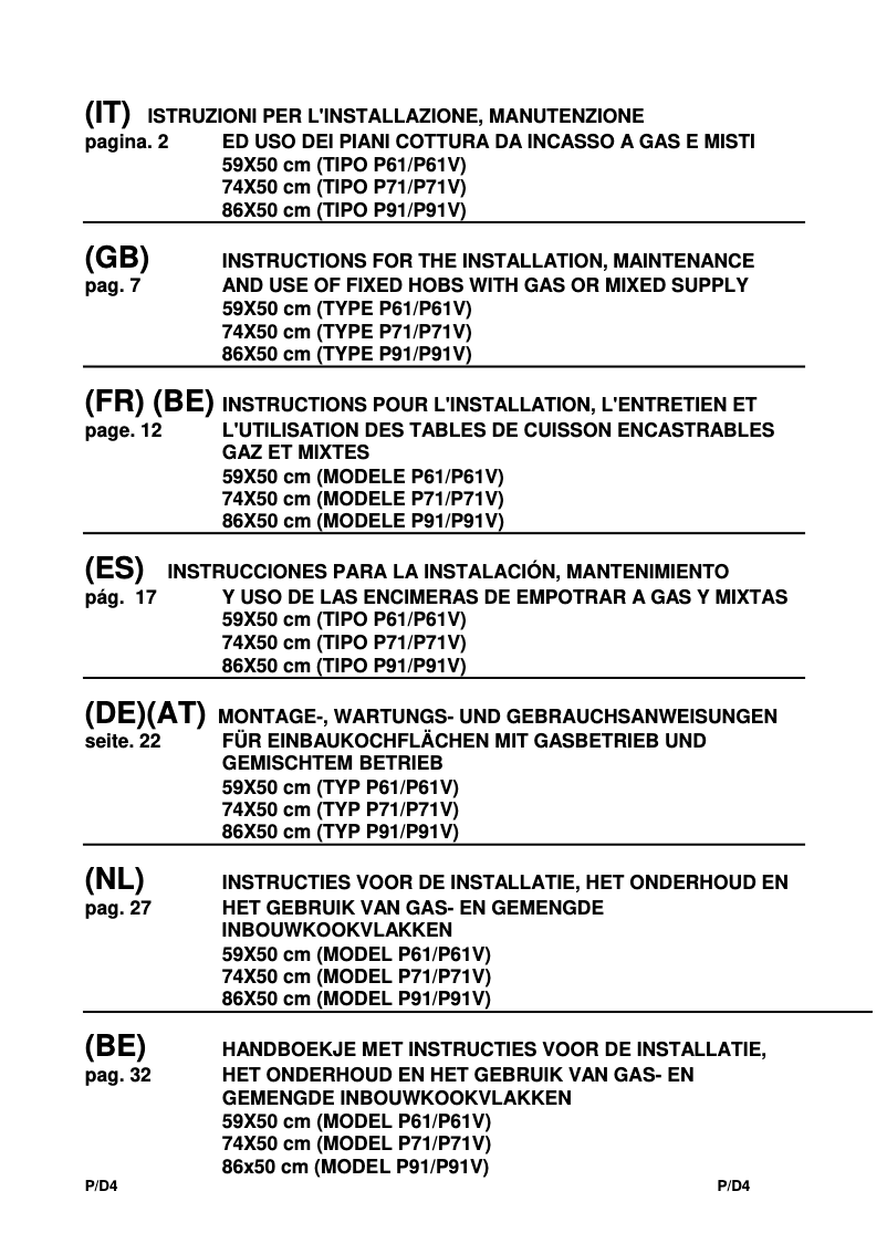 Image de la première page du manuel de l'appareil P910 1 D9 X