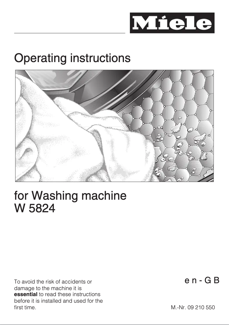 Image de la première page du manuel de l'appareil W 5824 WPS