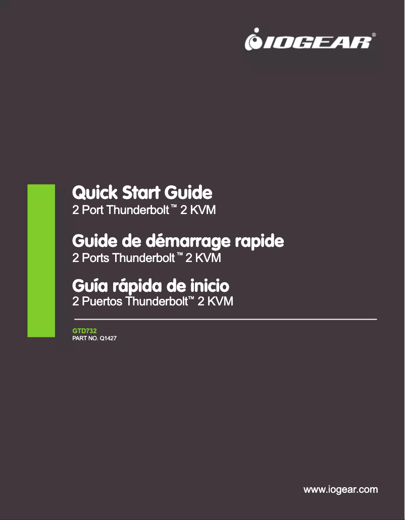 Page n°1 - Manuel utilisateur iogear GTD732