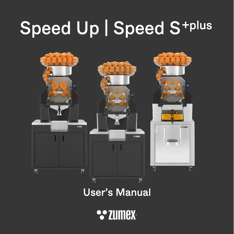 Page 1 de la notice Manuel utilisateur Zumex Speed up