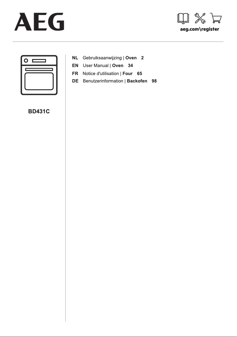 Page 1 de la notice Manuel utilisateur AEG BD431C