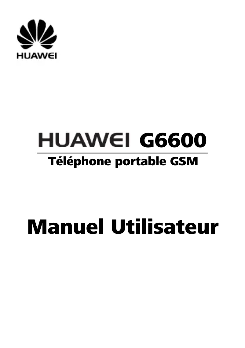 Page 1 de la notice Manuel utilisateur Huawei G6600