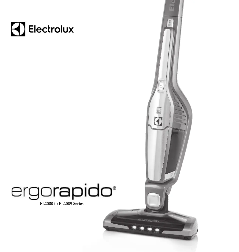 Image de la première page du manuel de l'appareil Ergorapido Lithium Ion Brushroll Clean Xtra EL2081A