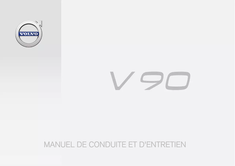 Page 1 de la notice Manuel utilisateur Volvo V90 (2016)