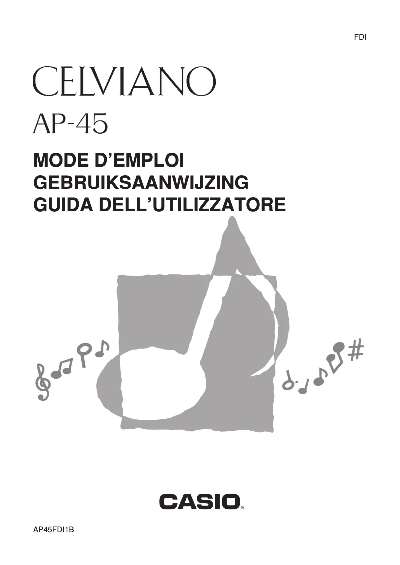 Página 1 del manual Manual de usuario Casio Celviano AP-45