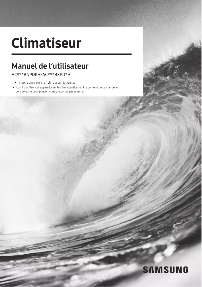 Page n°1 - Manuel utilisateur Samsung AC100BNPDKH