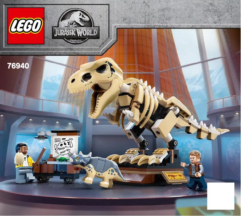Page 1 de la notice Consignes visuelles Lego Jurassic World 76940
